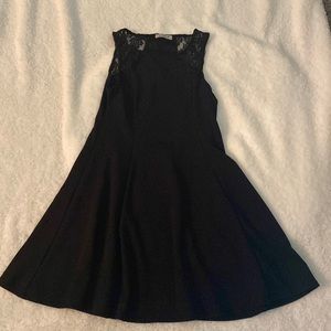 Black dress with lace straps